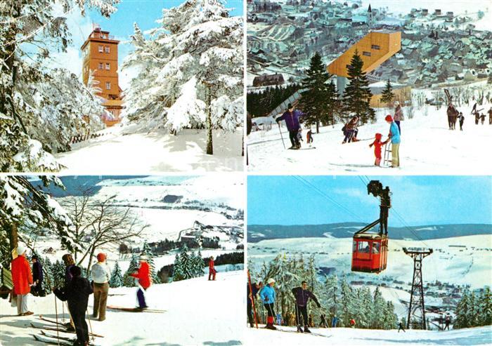 Oberwiesenthal Erzgebirge Wetterwarte Skisprungschanze Skihang Drahtseilbahn Fic