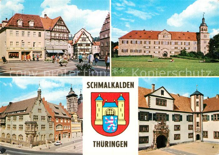 Schmalkalden Thueringen Altmarkt Schloss Wilhelmsburg Wappen