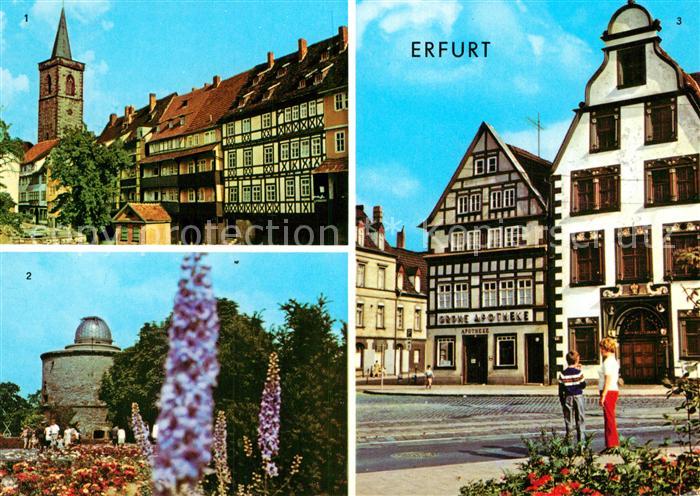 Erfurt Kraemerbruecke Iga Volkssternwarte Historisches Weinrestaurant Hohe Lilie