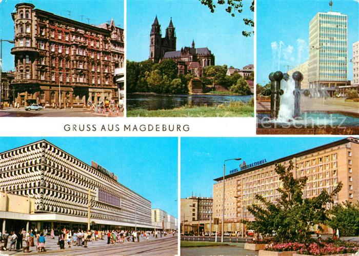 MAGDEBURG  CITY Hasselbachplatz Elbe Dom Karl Marx Strasse Centrum Warenhaus Hot