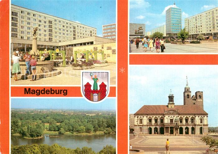MAGDEBURG  CITY Eulenspiegelbrunnen Karl Marx Strasse Kulturpark Rotehorn Rathau