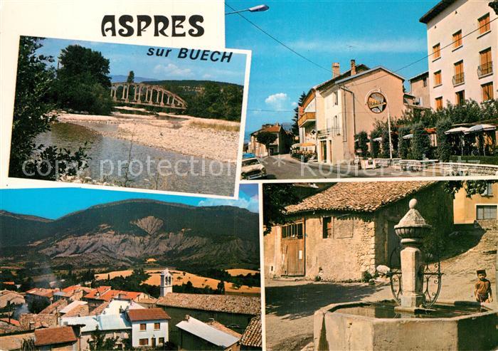 Aspres-sur-Buech Brücke Teilansichten Brunnen
