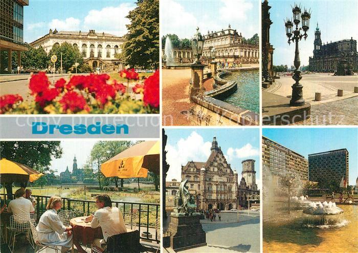 DRESDEN Elbe Verkehrsmuseum Zwinger Kathedrale Hotel Bellevue Georgentor Prager