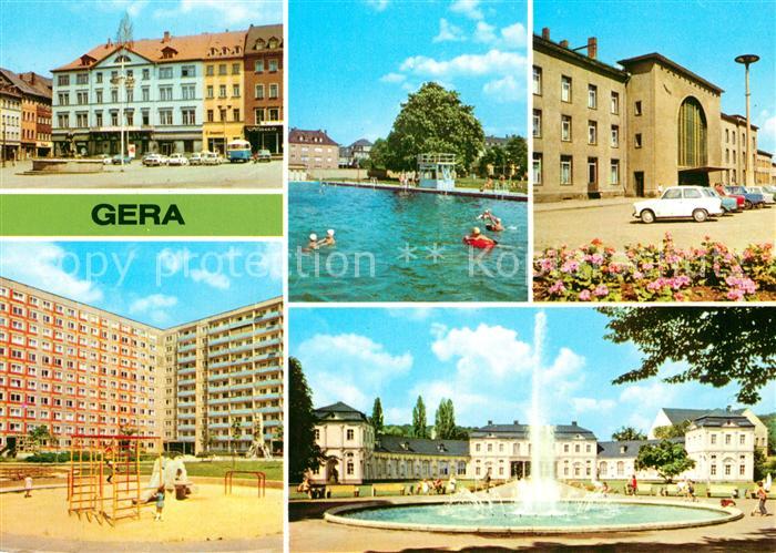 Gera Markt Sommerbad Hauptbahnhof Sonnenbrunnen Park