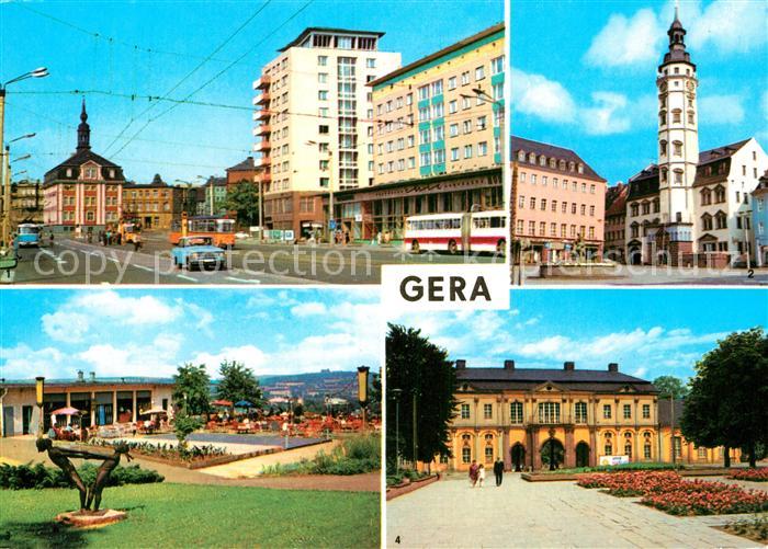 Gera Strasse der Republik Rathaus Terrassencafe Osterstein Orangerie