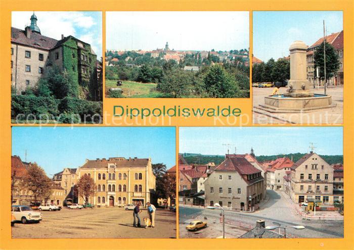 Dippoldiswalde Osterzgebirge Schloss Panorama PdF Platz der Jugend
