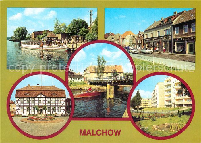 Malchow Dampferanlegestelle Lange Strasse Rathaus Drehbruecke Neubauten