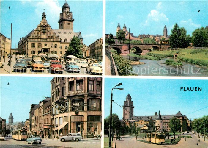 Plauen Vogtland Altmarkt Dr Kuelz Bruecke Bahnhofstrasse Otto Grotewohl Platz