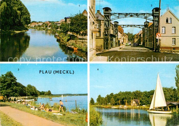 Plau Mecklenburg Strandstrasse Grosse Burgstrasse Strandbad Am Seglerheim