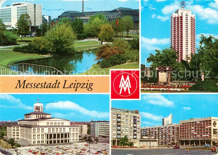 LEIPZIG Sachsen Schwanenteich Interhotel Stadt Leipzig Hauptbahnhof Opernhaus Ka