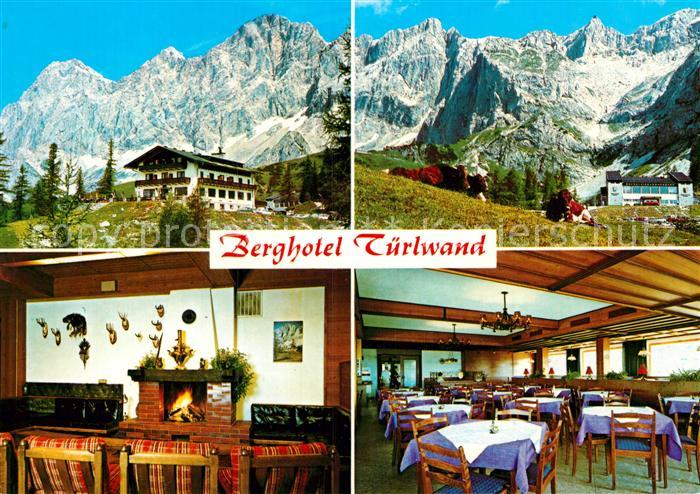 Dachstein Suedwandbahn Berghotel Tuerlwand Gastraeume