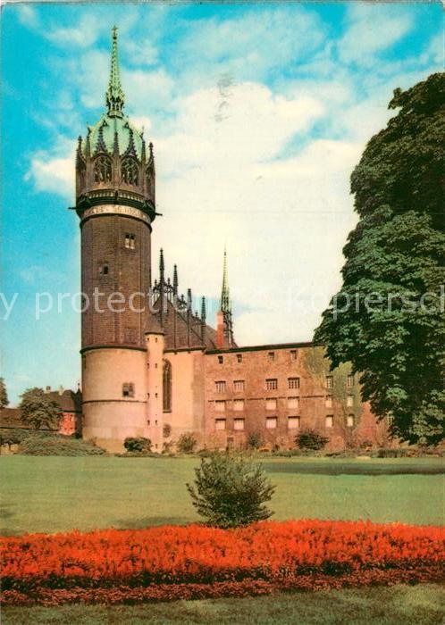 Wittenberg Lutherstadt Am Schloss mit Schlosskirche