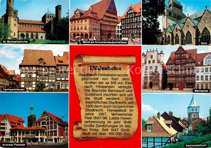 HILDESHEIM CITY St Michaeliskirche Markt am Knochenhaueramtshaus Dom Fachwerkha