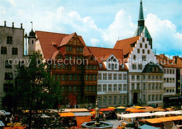 HILDESHEIM CITY Marktplatz Wedekindhaus Luentzelhaus Rolandstift