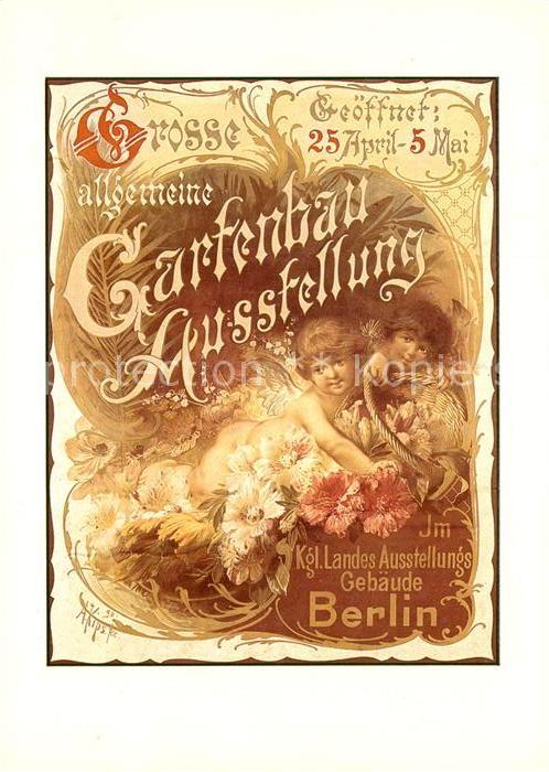 BERLIN  CITY Plakat Grosse Gartenbau Ausstellung