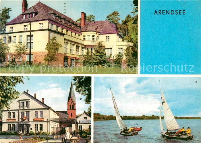 Arendsee Ostseebad FDGB Erholungsheim Waldheim Rathaus Arendseepartie