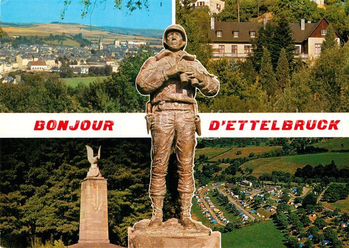 Ettelbruck Panorama Statue US Generas GS Patton Auberge de Jeunesse Monument Pat