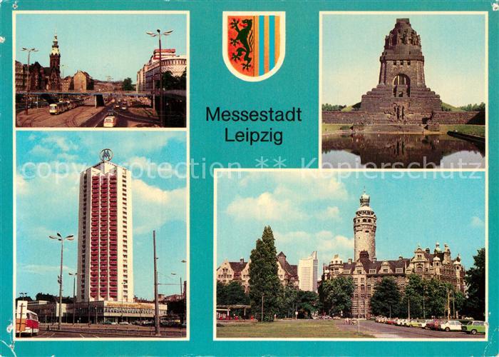 LEIPZIG Sachsen Richard Wagner Str Wintergartenstr Hochhaus Voelkerschlachtdenkm