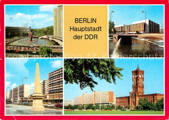 BERLIN  CITY Leninplatz Palast der Republik Leipziger Strasse Rathaus