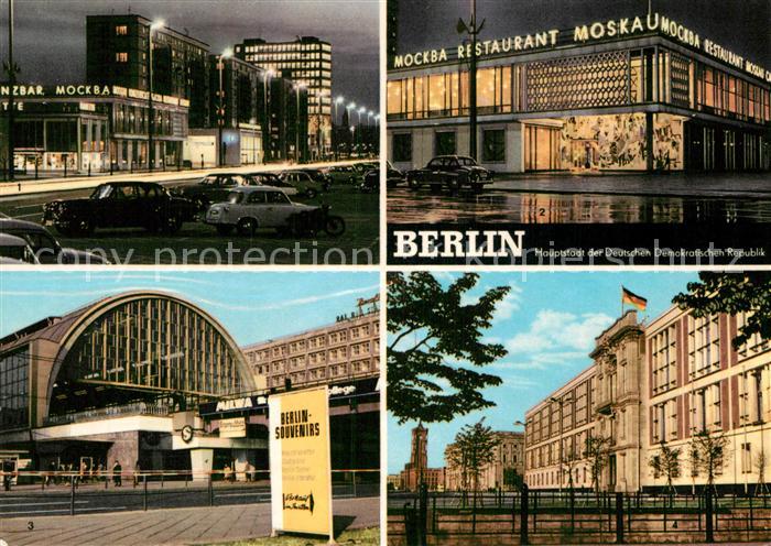 BERLIN  CITY Karl Marx Alle Restaurant Moskau Bahnhof Alexanderplatz Sitz des St