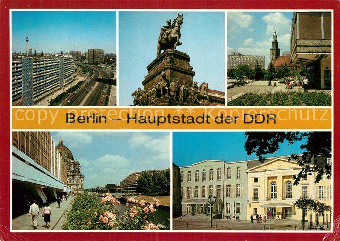 BERLIN  CITY Leipziger Strasse Reiterstandbild Friedrich II Rathauspassage Palas