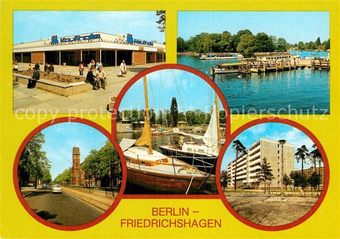 Friedrichshagen Berlin Kaufhalle Anlegestelle der Weissen Flotte Boelschestrasse