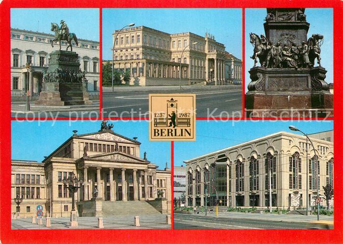 BERLIN  CITY Reiterstandbild Friedrich II Detail Palais Unter den Linden Schausp