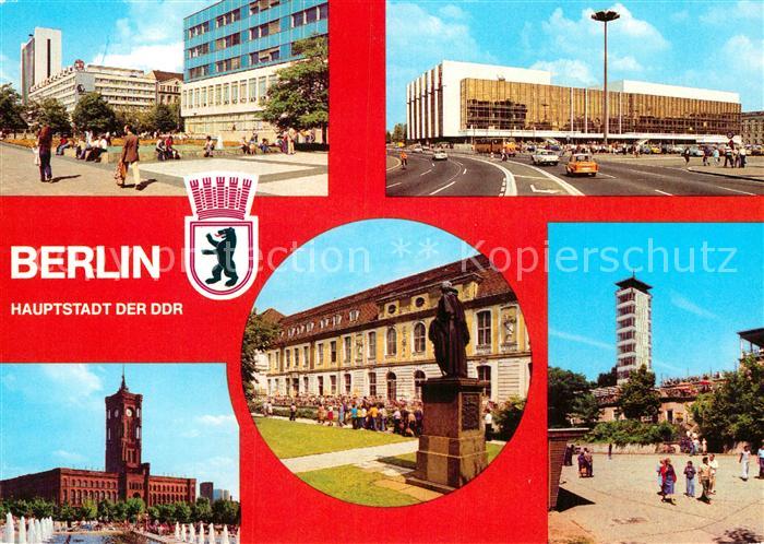 BERLIN  CITY Palast der Republik Rathaus Operncafe Mueggelturm