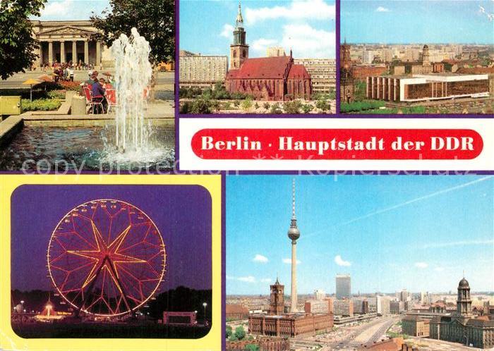 BERLIN  CITY Mahnmal Unter den Linden Marienkirche Palast der Republik Kulturpar