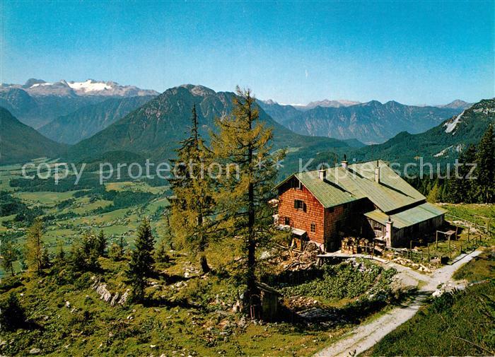 Aussee Steiermark Bad Loserhuette des oeAV mit Dachstein Sarstein Steirisches Sa