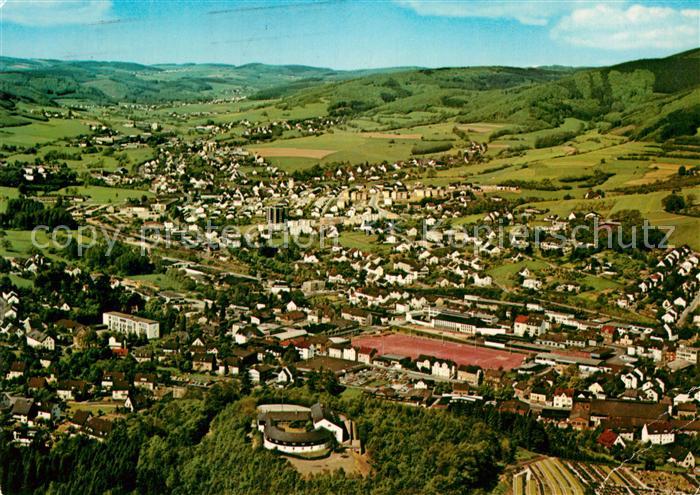 Plettenberg Fliegeraufnahme mit Jugendburg und Elsetal