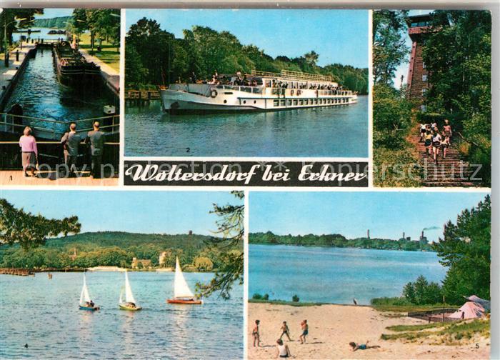 Woltersdorf Erkner Schleuse Luxusschiff der Weissen Flotte Aussichtsturm Flakens