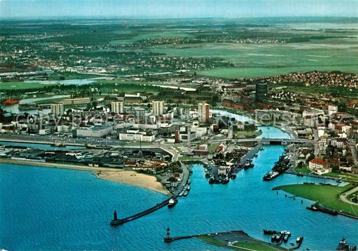 Bremerhaven Fliegeraufnahme Geestemuendung