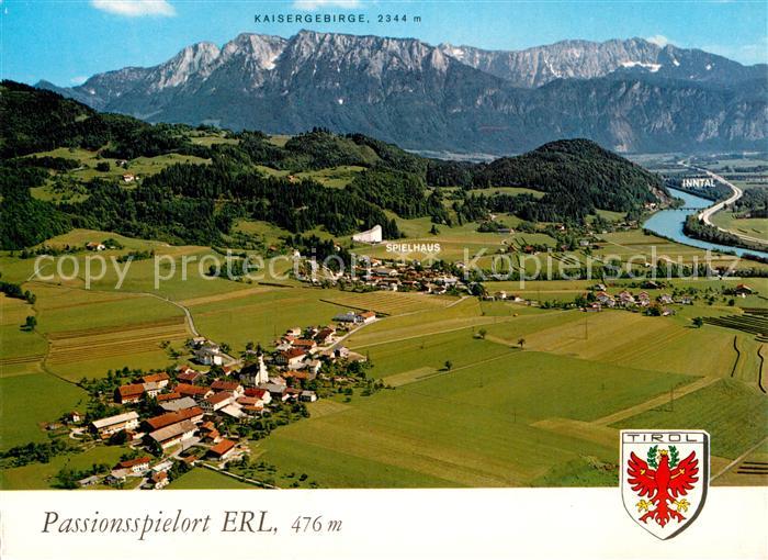 Erl Tirol Fliegeraufnahme Passionsspielhaus Kaisergebirge