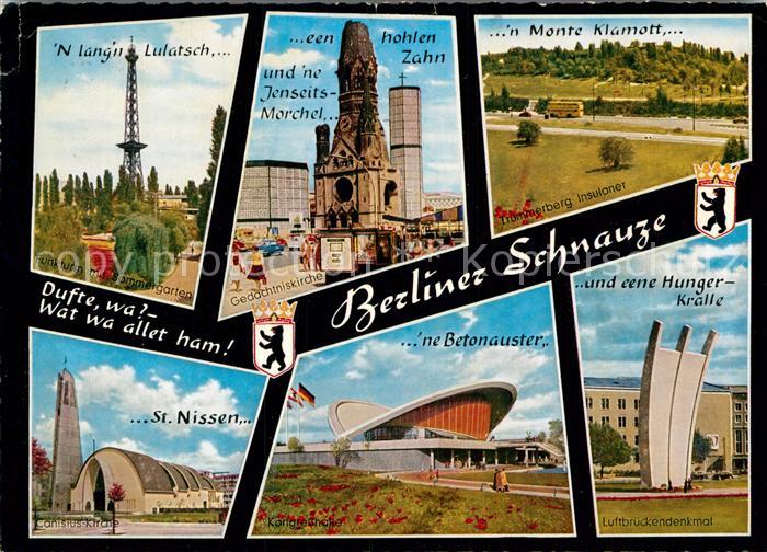BERLIN  CITY Funkturm Gedaechtniskirche Luftbrueckendenkmal Canisius-Kirche