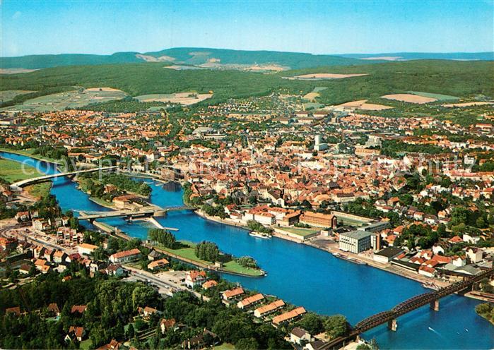 Hameln Weser Fliegeraufnahme