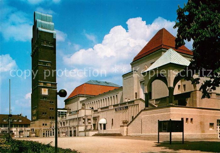 Darmstadt Mathildenhoehe Ausstellungshallen und Hochzeitsturm