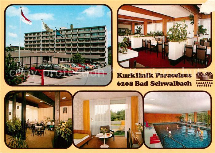 Bad Schwalbach Kurklinik Paracelsus Gastraum Zimmer Hallenbad