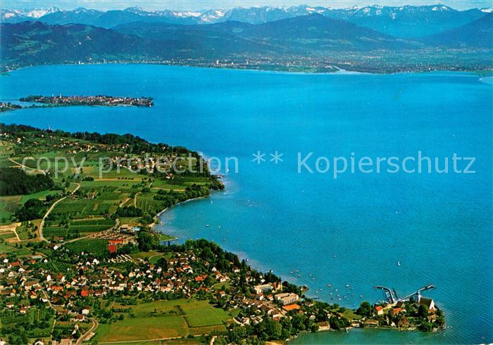 Wasserburg Bodensee Fliegeraufnahme mit Lindau und Bregenz