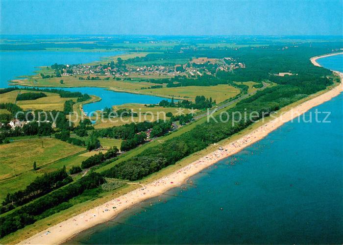 Zempin und Koserow Fliegeraufnahme mit Achterwasser