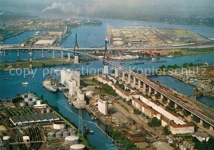 HAMBURG  CITY Koehlbrandbruecke Fliegeraufnahme
