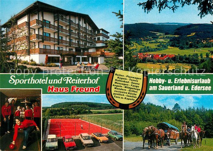 Oberorke Sporthotel Reiter Haus Freund Kegelbahn Tennisplatz Pferdewagen