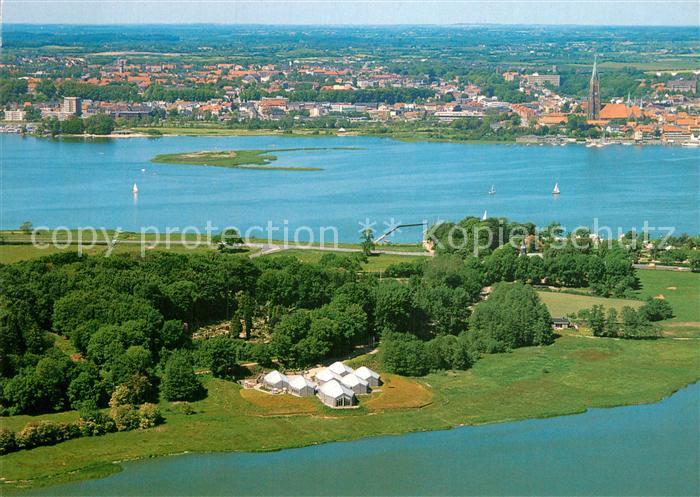 Schleswig Schlei Fliegeraufnahme Blick vom Haddebyer Noor Wikinger Museum Haitha