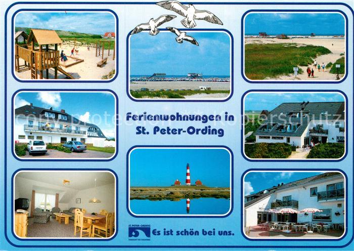 St Peter-Ording Ferienwohnungen Strand Leuchtturm