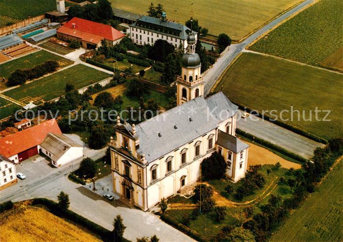 Faehrbrueck Wuerzburg Wallfahrtskirche und Augustinerkloster Fliegeraufnahme