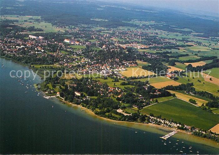 St Alban Ammersee Fliegeraufnahme mit Diessen