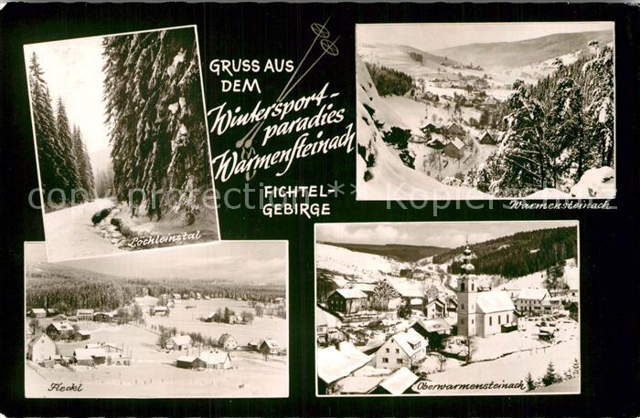 Warmensteinach Winterpanorama Loechleinstal Fleckl