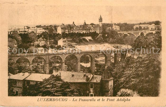 LUXEMBOURG  Luxemburg La Passerelle et le Pont Adolphe