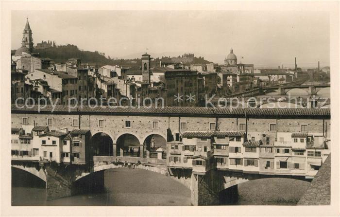 Firenze Florenz Veduta dei Ponti dalla Loggia degli Uffizi