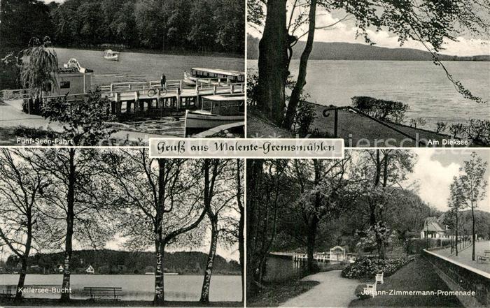 Malente-Gremsmuehlen Fuenf-Seen-Fahrt Dieksee Kellersee Bucht Promenade